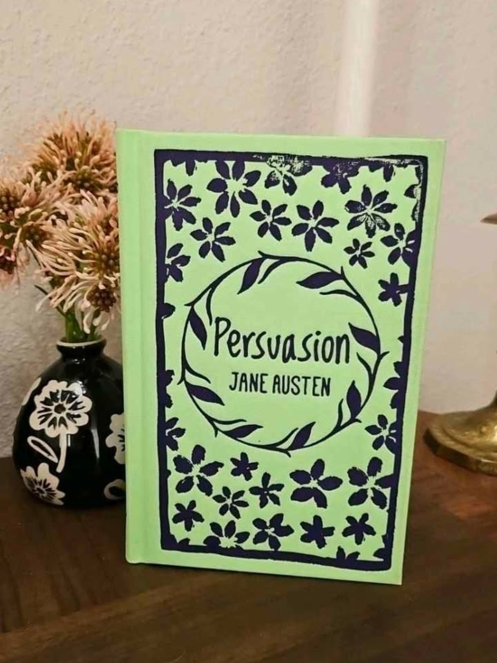 Persuasion by Jane Austen - Green Floral Hardcover